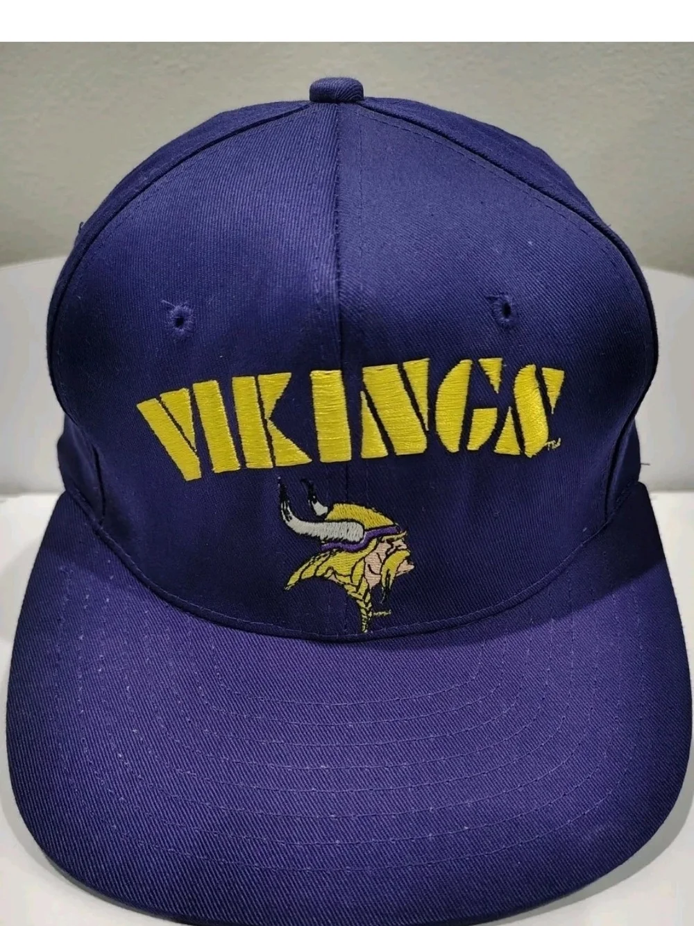 Vintage Minnesota Vikings Hat snapback purple yellow NFL Cap AJD 90s Cap